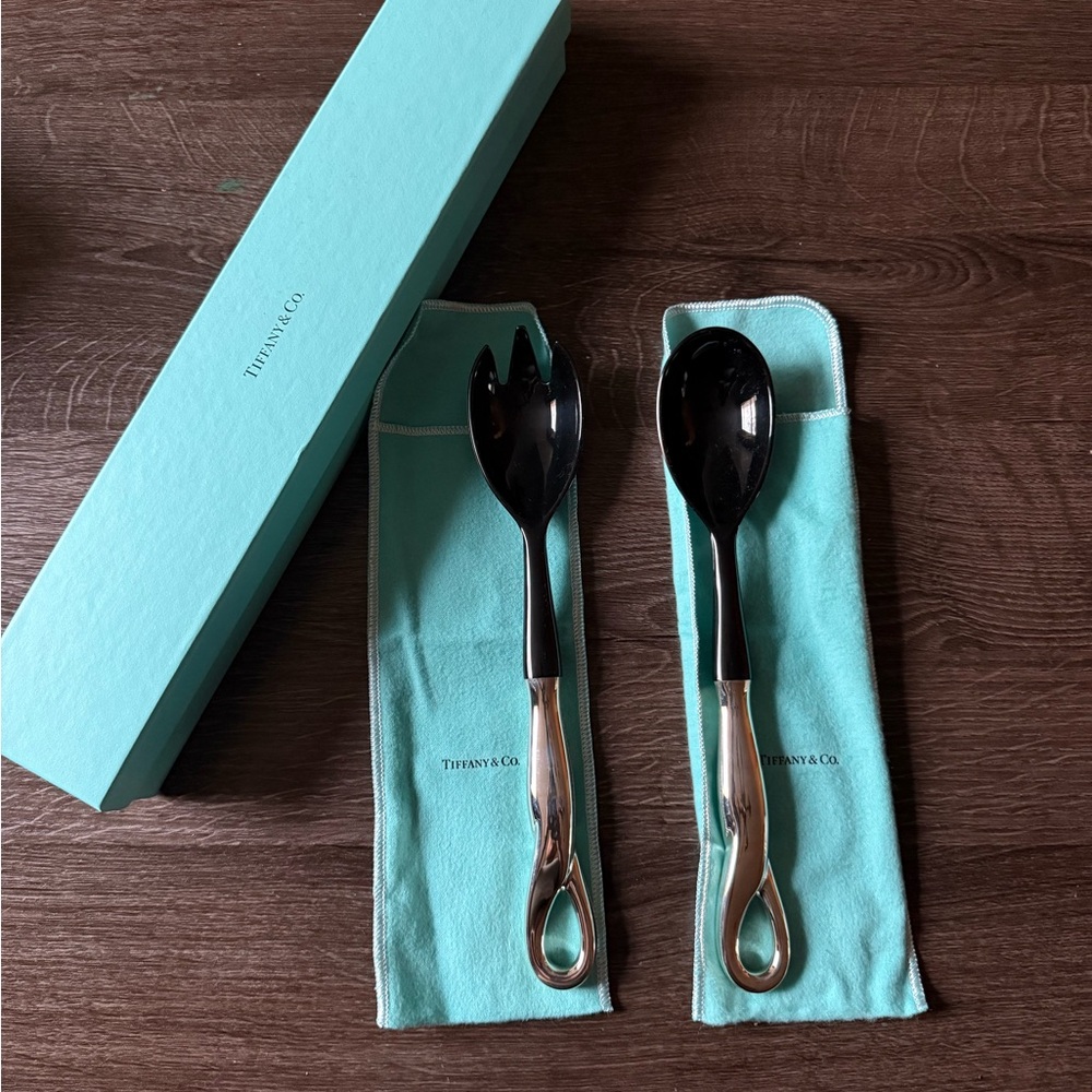 Tiffany & Co. Black and Silver Utensil Set